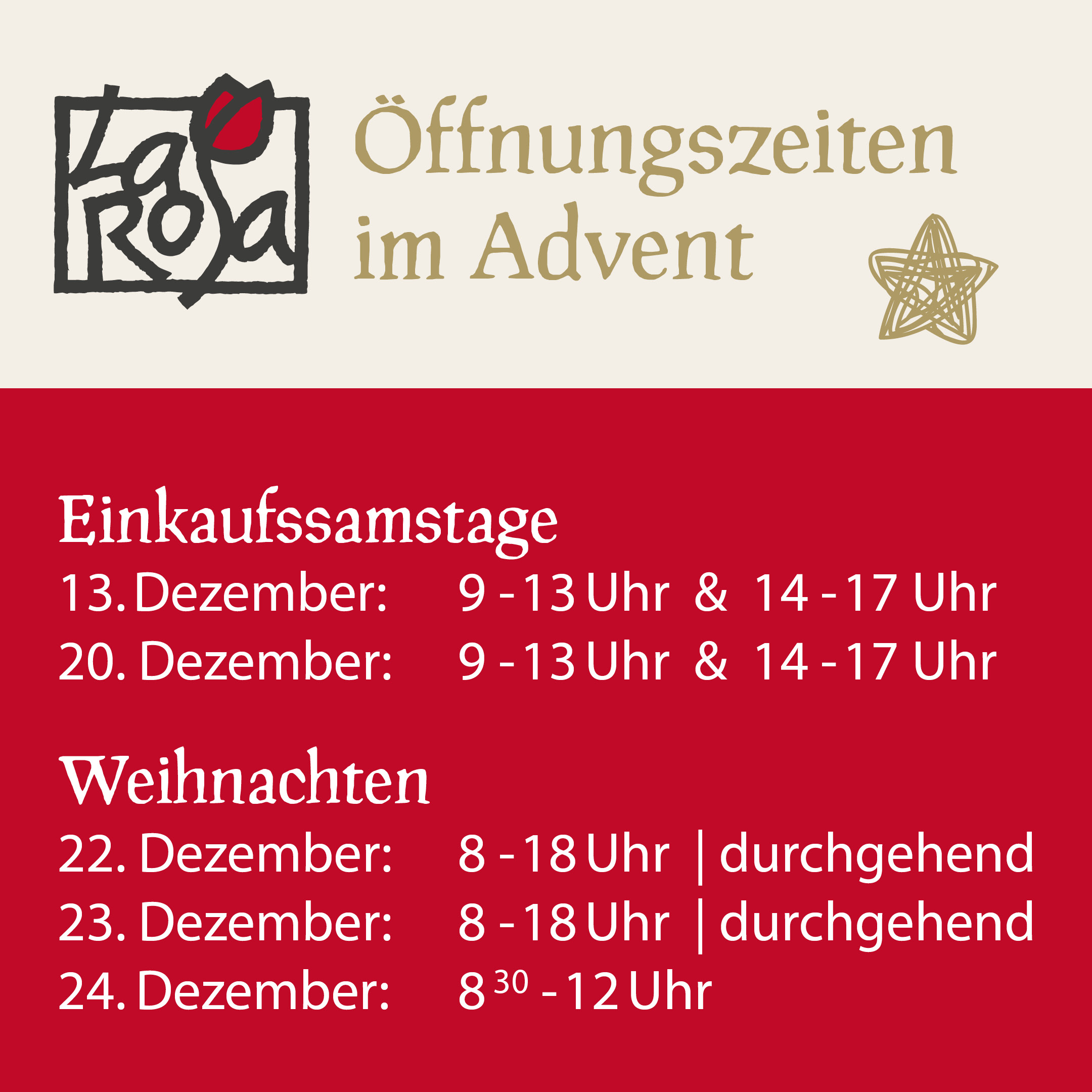 LAROSA_25-11_Oeffnungszeiten_Advent_Web-Socialmedia
